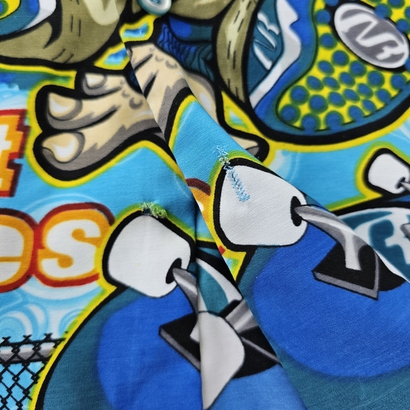 Kid's No Rules Vintage Polyester Button Up Shirt - Picture 8 of 8